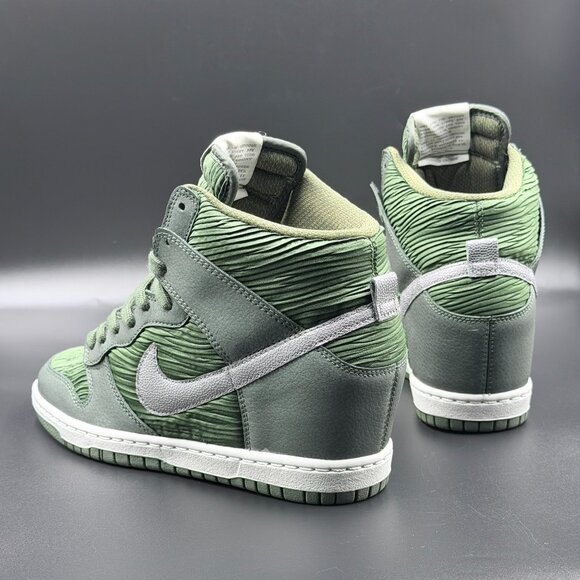 Nike Wmns Dunk Sky High Wedge 'Carbon Green Silver' - Picture 1 of 11